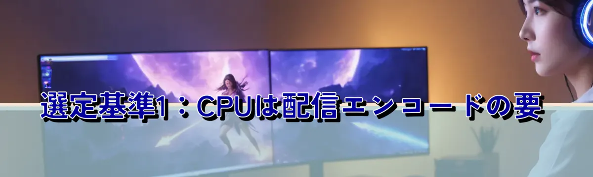 選定基準1:CPUは配信エンコードの要