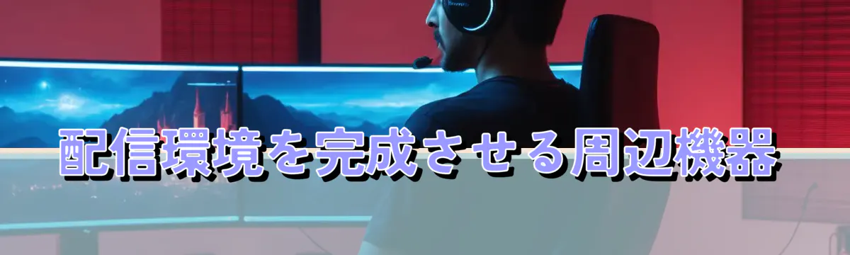 配信環境を完成させる周辺機器