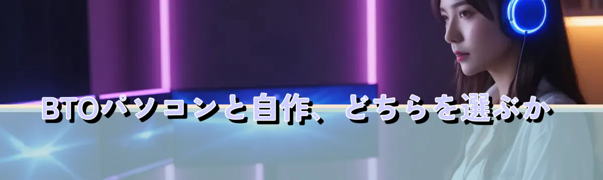 BTOパソコンと自作、どちらを選ぶか