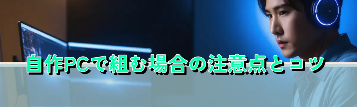 自作PCで組む場合の注意点とコツ