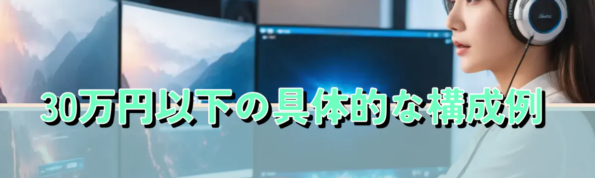 30万円以下の具体的な構成例