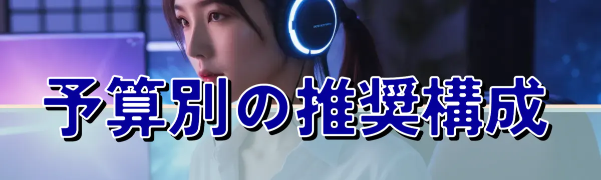 予算別の推奨構成