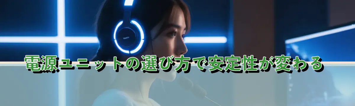 電源ユニットの選び方で安定性が変わる