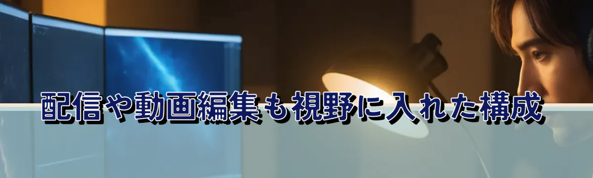 配信や動画編集も視野に入れた構成