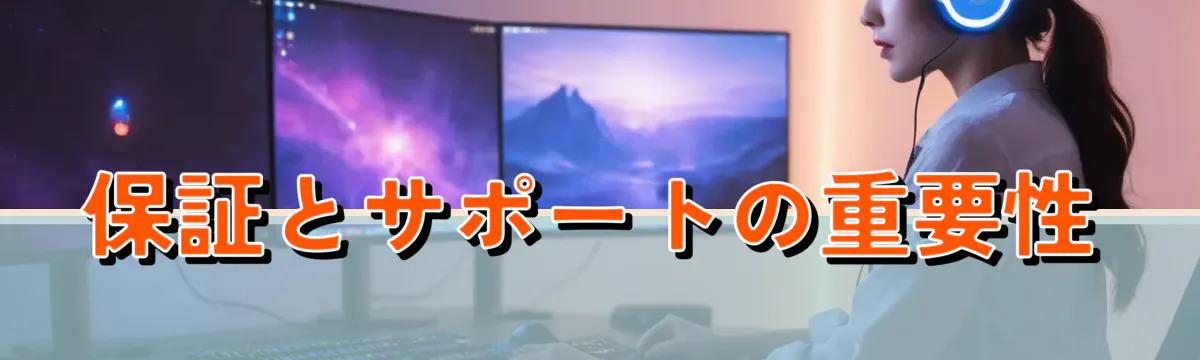 保証とサポートの重要性