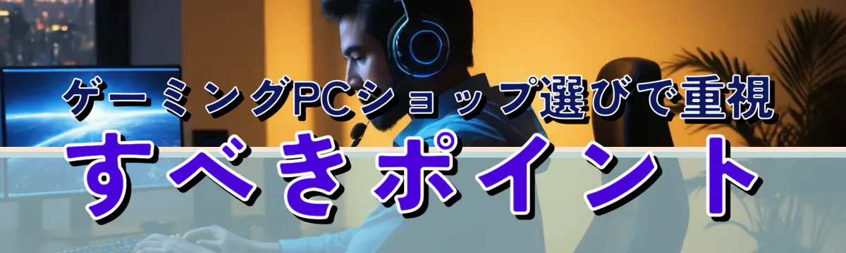 ゲーミングPCショップ選びで重視すべきポイント