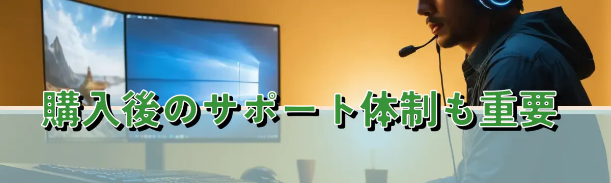 購入後のサポート体制も重要