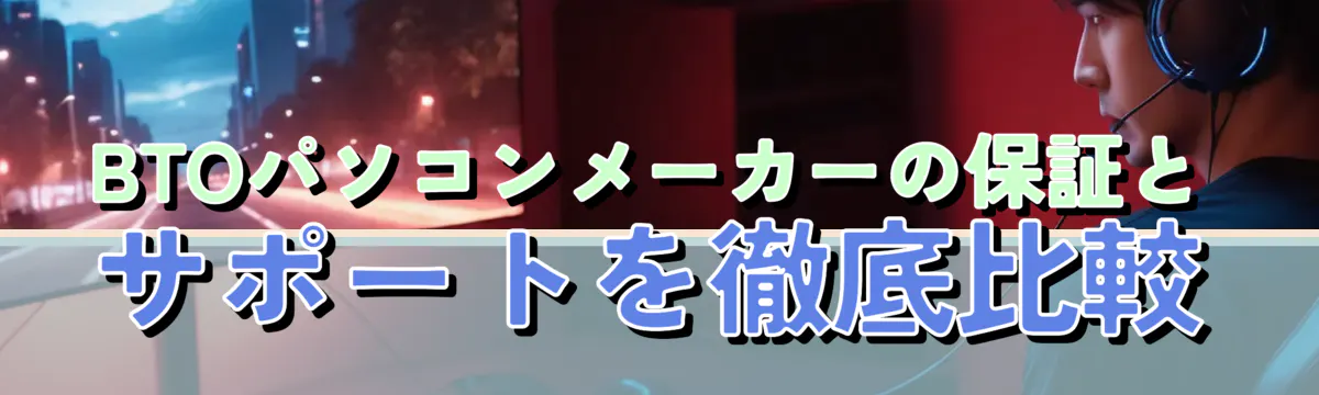 BTOパソコンメーカーの保証とサポートを徹底比較