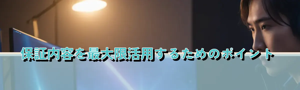 保証内容を最大限活用するためのポイント