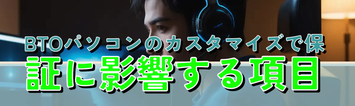 BTOパソコンのカスタマイズで保証に影響する項目