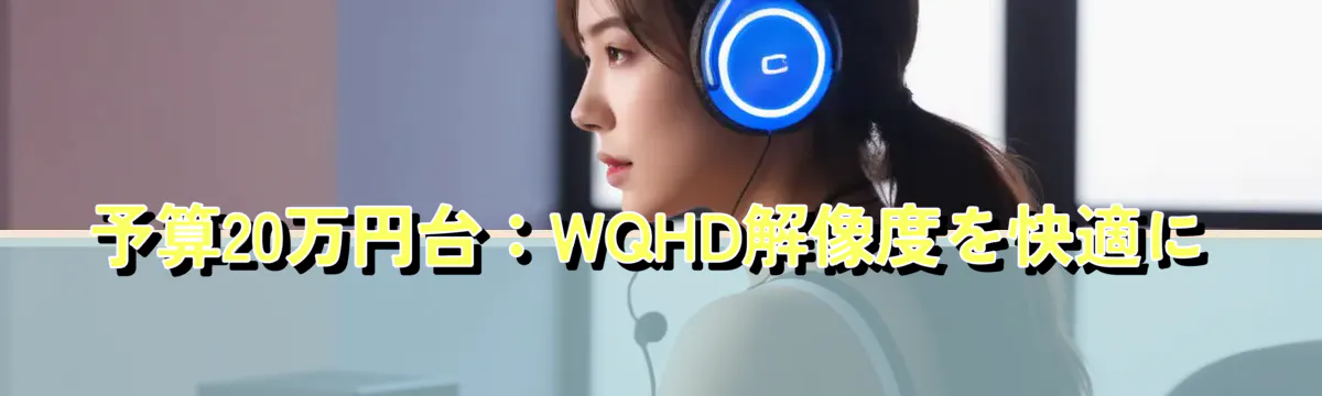 予算20万円台：WQHD解像度を快適に