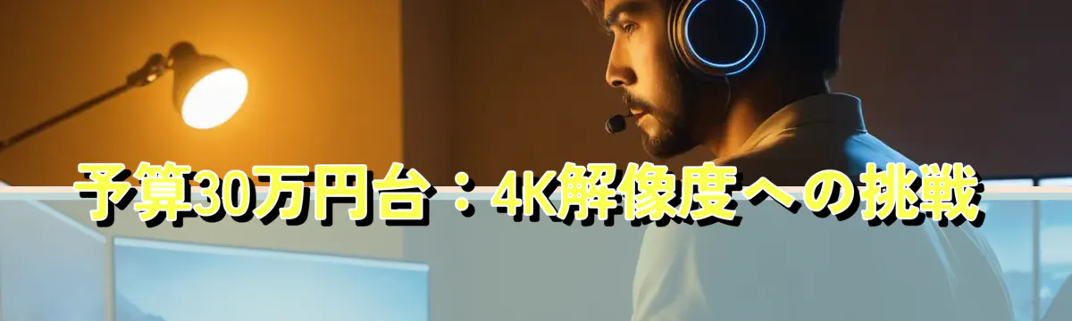 予算30万円台：4K解像度への挑戦