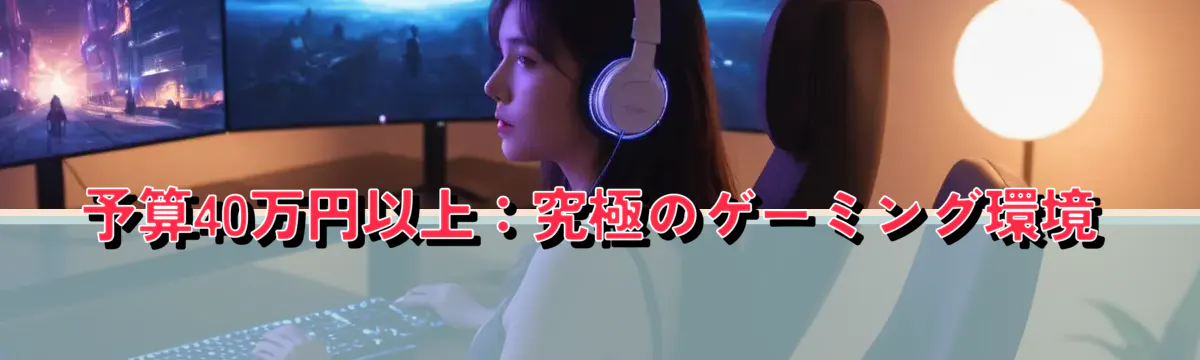 予算40万円以上：究極のゲーミング環境