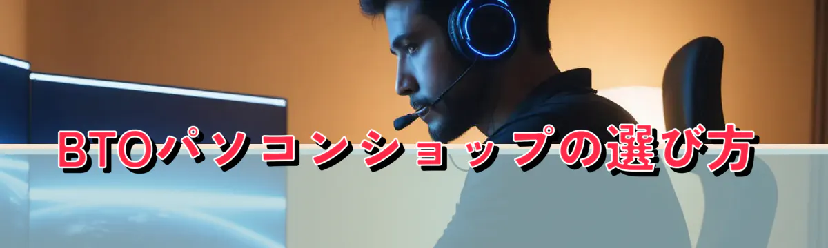 BTOパソコンショップの選び方