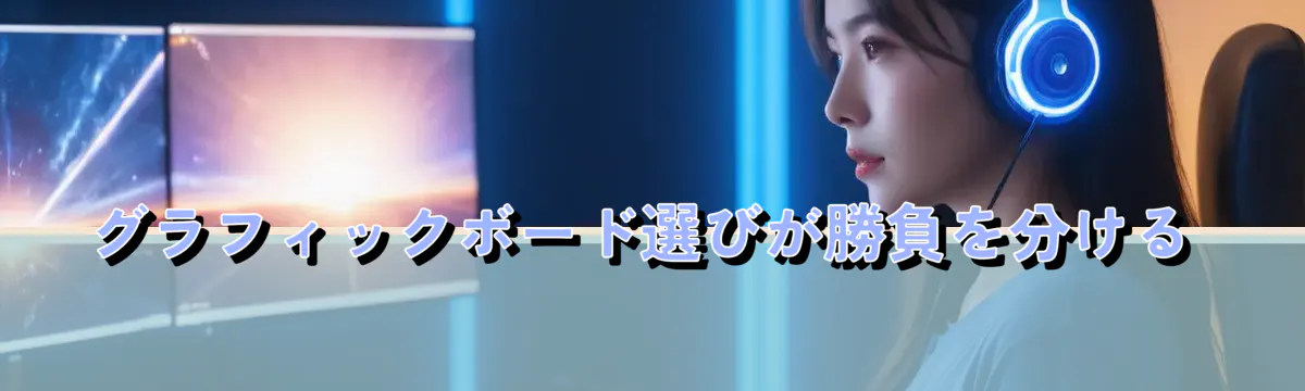 グラフィックボード選びが勝負を分ける