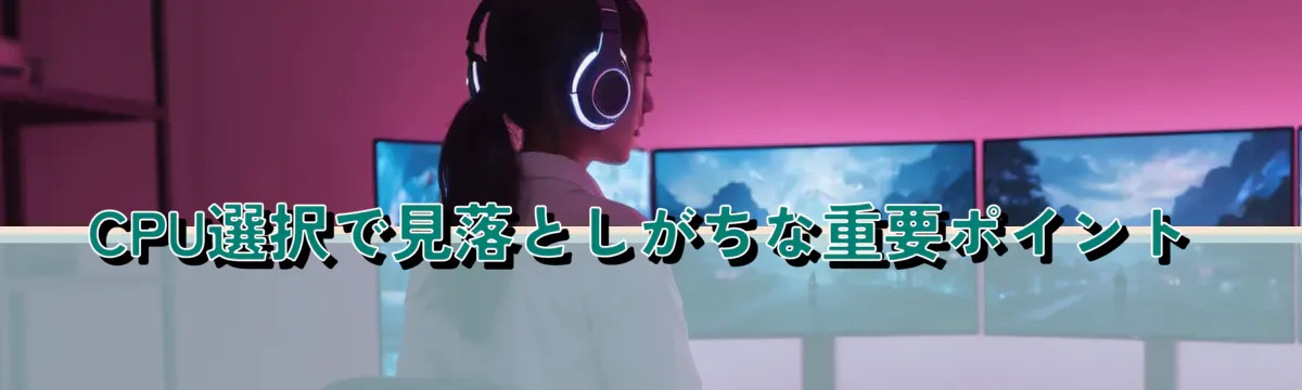 CPU選択で見落としがちな重要ポイント