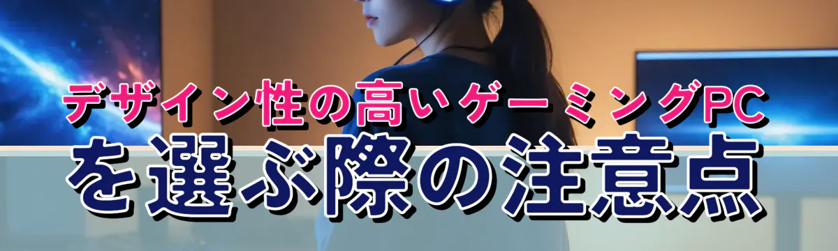 デザイン性の高いゲーミングPCを選ぶ際の注意点